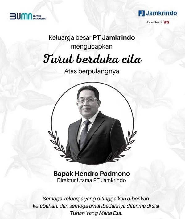 Dirut BUMN Jamkrindo Hendro Padmono Meninggal Dunia, Terjatuh di Pameran Kopi 