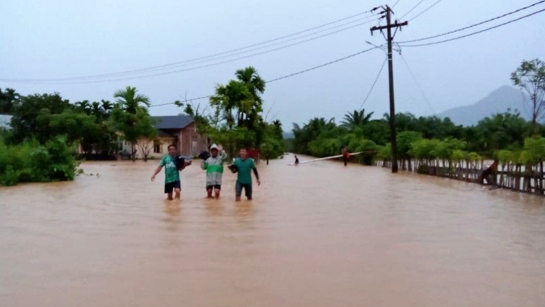 Diguyur Hujan Deras, 8 Desa di Aceh Jaya Terendam Banjir