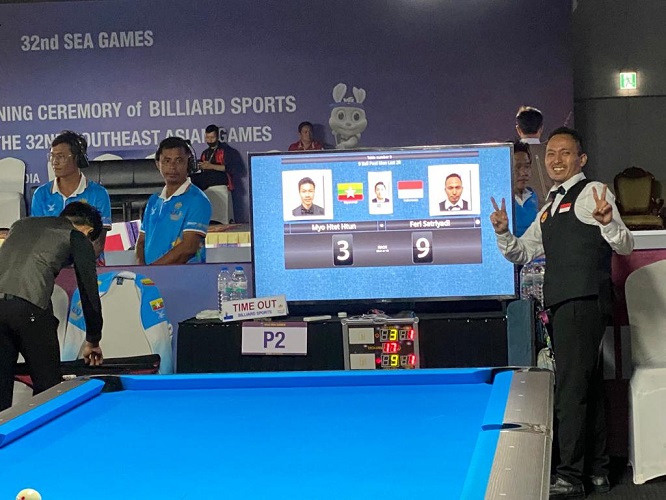 Hasil Biliar SEA Games 2023: Feri Satriyadi ke 16 Besar usai Bungkam Wakil Myanmar 