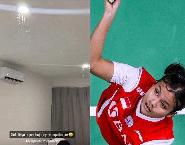 Waduh! Kamar Atlet Bulu Tangkis Indonesia di SEA Games 2023 Kamboja Kebocoran Gegara Hujan