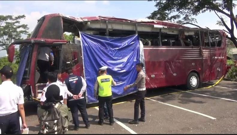 KNKT Investigasi Penyebab Bus Masuk Jurang di Guci Tegal : Rem Tangan Berfungsi Baik