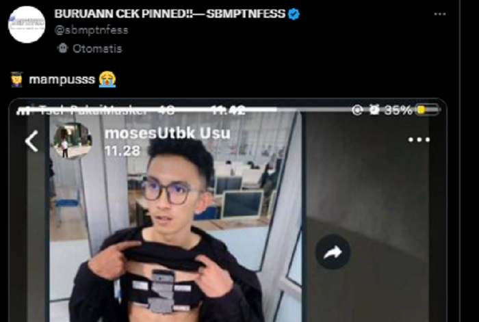 Viral Peserta UTBK Diduga Ketahuan Curang, Tempelkan Hp di Dada