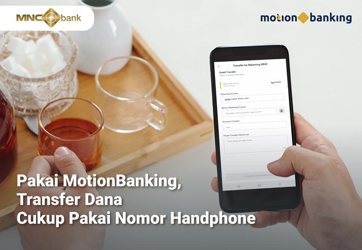 Pakai MotionBanking, Transfer Dana Cukup Pakai Nomor Handphone