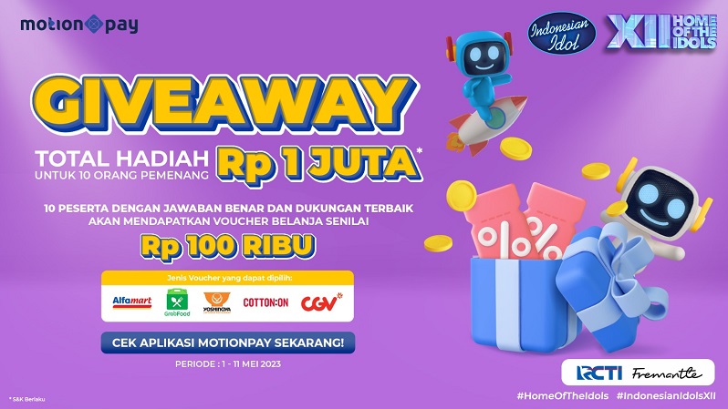 Giveaway #IdolaMotionPay Digelar Lagi, Pilih Voucher Belanja dari MotionVoucher Sesuka Anda!