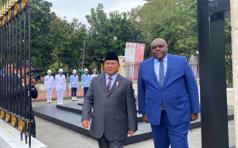 Prabowo Subianto Terima Kunjungan Menhan Kongo, Disambut Hormat Senjata