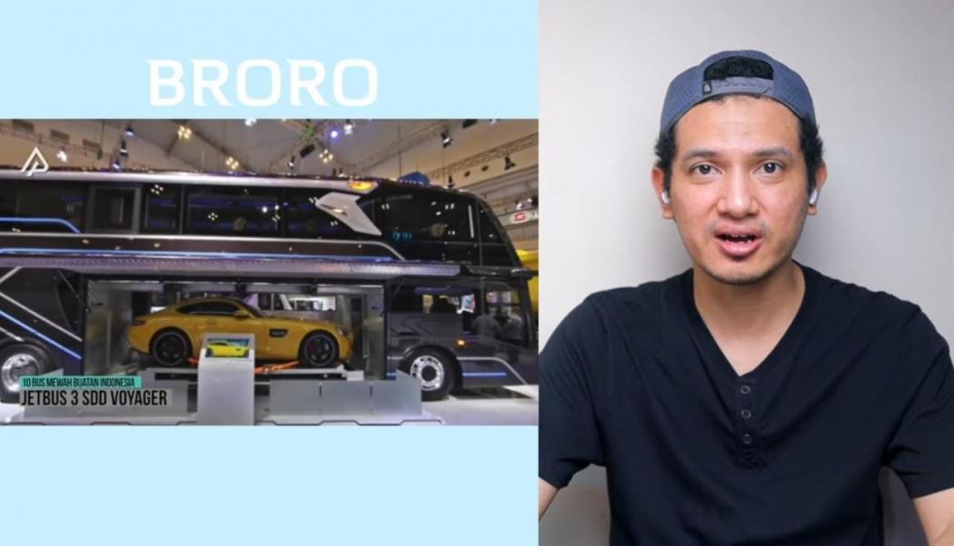 Biasa Lihat Bus Eropa, YouTuber Luar Negeri Takjub dengan Bus Mewah Buatan Indonesia yang Bisa Muat Supercar