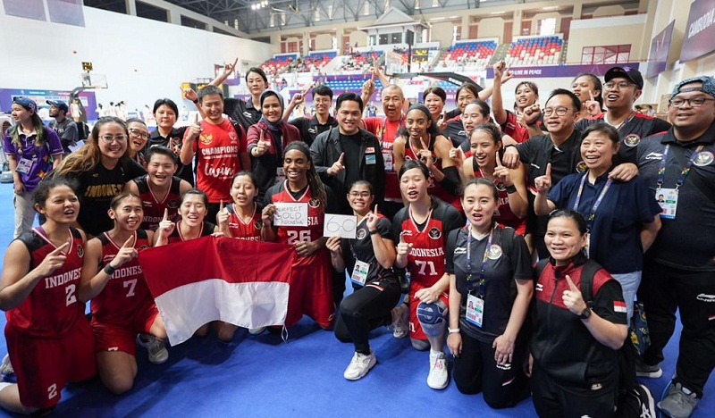 Timnas Basket Putri Indonesia Sabet Emas SEA Games 2023, Erick Thohir: Luar Biasa