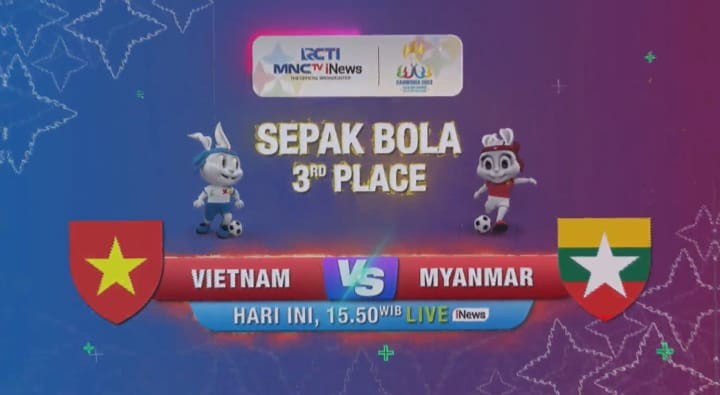 Saksikan Vietnam vs Myanmar di Perebutan Medali Perunggu di Sepak Bola SEA Games 2023 Hari Ini LIVE di iNews