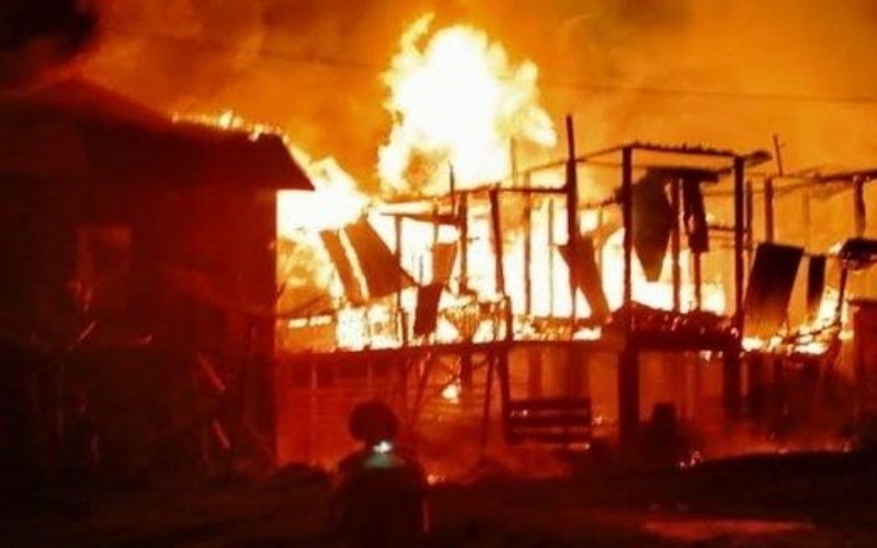 Kebakaran Hebat di Empat Lawang, 8 Rumah Rata dengan Tanah 7 Rusak Berat 