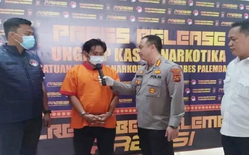 Bawa 5,3 Kg Sabu, Kurir Narkoba Asal Banyuasin Ditangkap di Palembang 