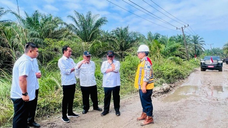Jokowi Temukan 20 Km Jalan Rusak Berlumpur di Labura