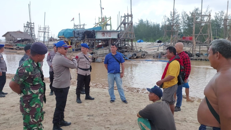 Tim Gabungan Tertibkan Tambang Timah di DAS Sungai Bendul Muntok
