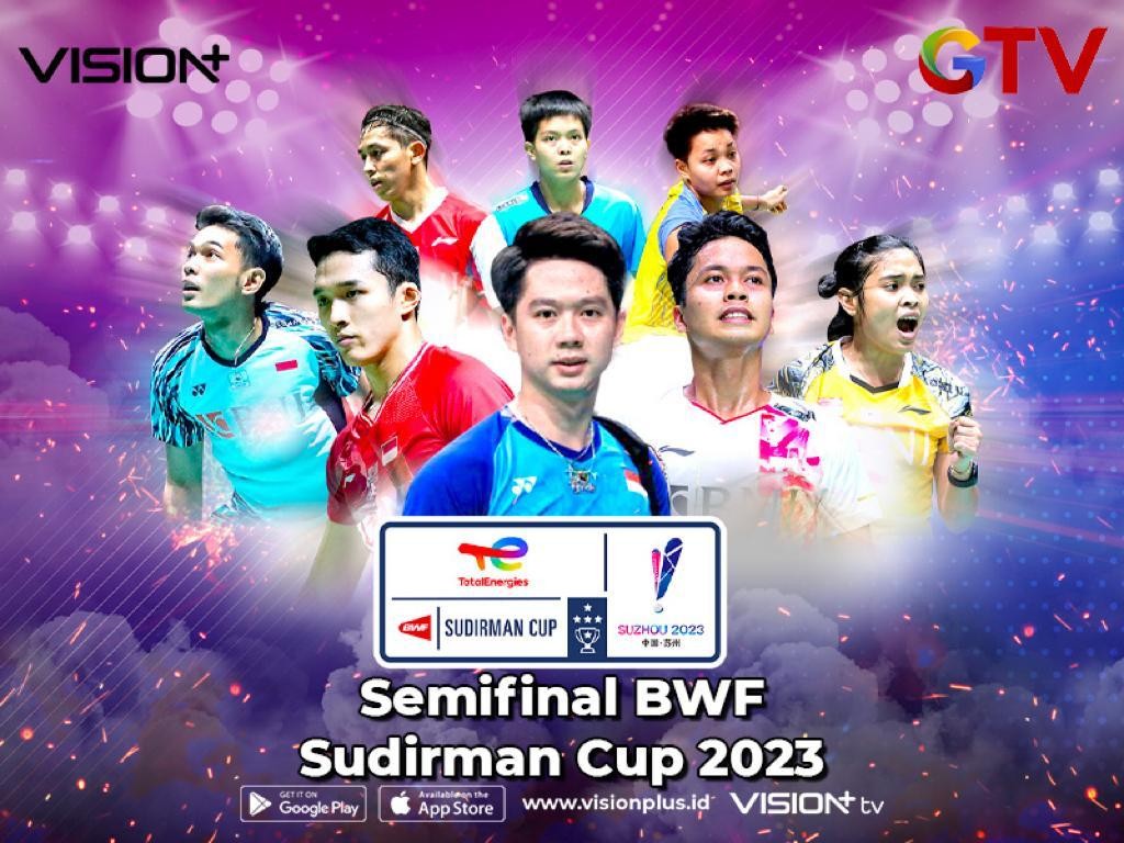 Hari Ini! Nonton Semifinal BWF Sudirman Cup 2023 Live di Vision+