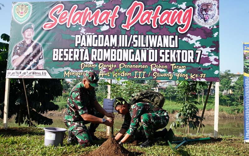 Kodam Siliwangi Gelorakan Tanam Pohon Tarum untuk Jaga Ekosistem Sungai Citarum
