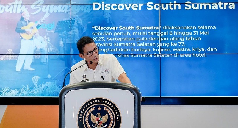 Sajikan Kuliner Khas Pempek hingga Kopi Sumsel, Sandiaga Uno Apresiasi Ajang Discover South Sumatra
