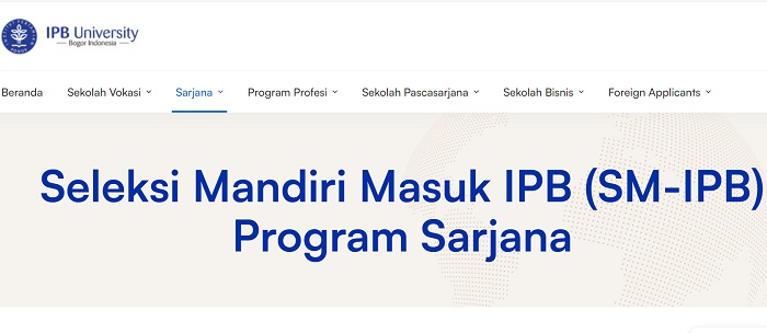Jalur Mandiri IPB 2023 Dibuka, Ini Syarat, Jadwal dan Biaya Seleksinya