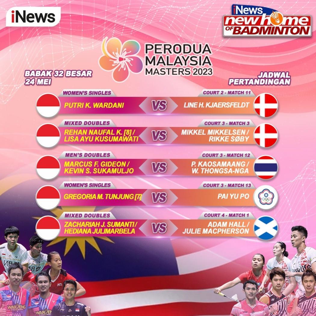 Apriyani/Fadia Lolos ke 16 Besar usai Libas Ganda Hongkong di Malaysia Masters 2023, LIVE di iNews