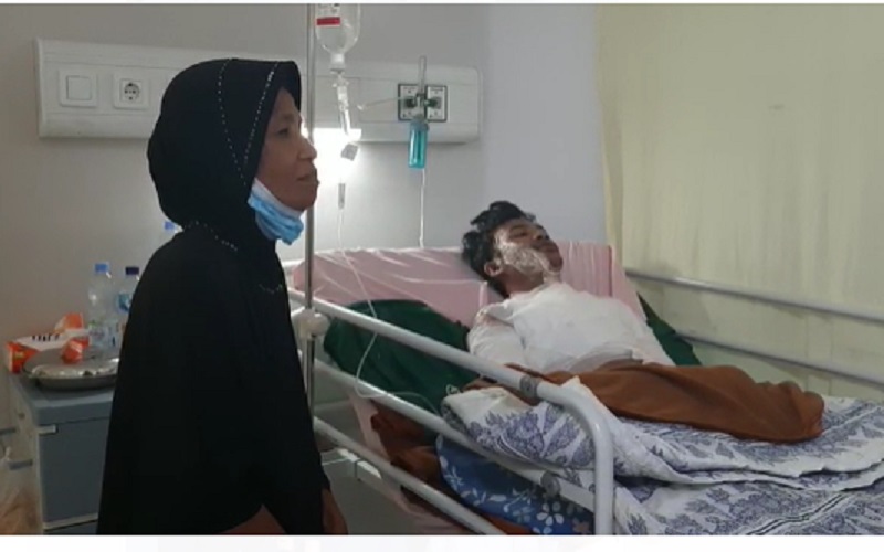 Polda Sumsel Tanggung Biaya Pengobatan Tukang Ojek Korban Penyiraman Air Keras