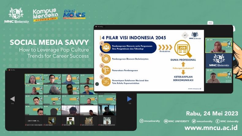 MNC University Gelar Webinar Social Media Savvy: How To Leverage Pop Culture Trend for Career Success