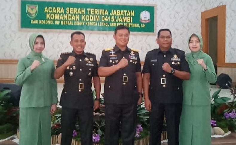 Letkol Arm Eko Pristiono Jabat Dandim Jambi, Ini Pesan Danrem 042 Garuda Putih