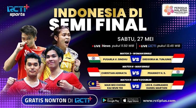 Link Live Streaming Semifinal Malaysia Masters 2023 Hari Ini, Gratis Tinggal Klik