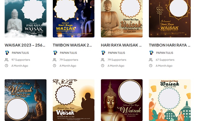 25 Link Twibbon Hari Raya Waisak 2023 yang Cocok Diunggah di IG, FB dan WA