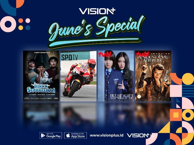 Sambut Juni Bareng Vision+, Ada Cheongdam International High School hingga MotoGP