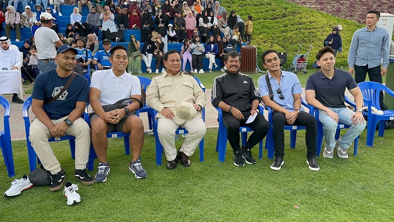 Didampingi Indra Sjafri, Prabowo Tonton Persib U-17 Vs Anak Muda Indonesia di Aspire Academy Qatar