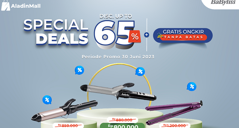 Beli Babyliss Paris di AladinMall, Ada Diskon s.d 65% + Gratis Ongkir!