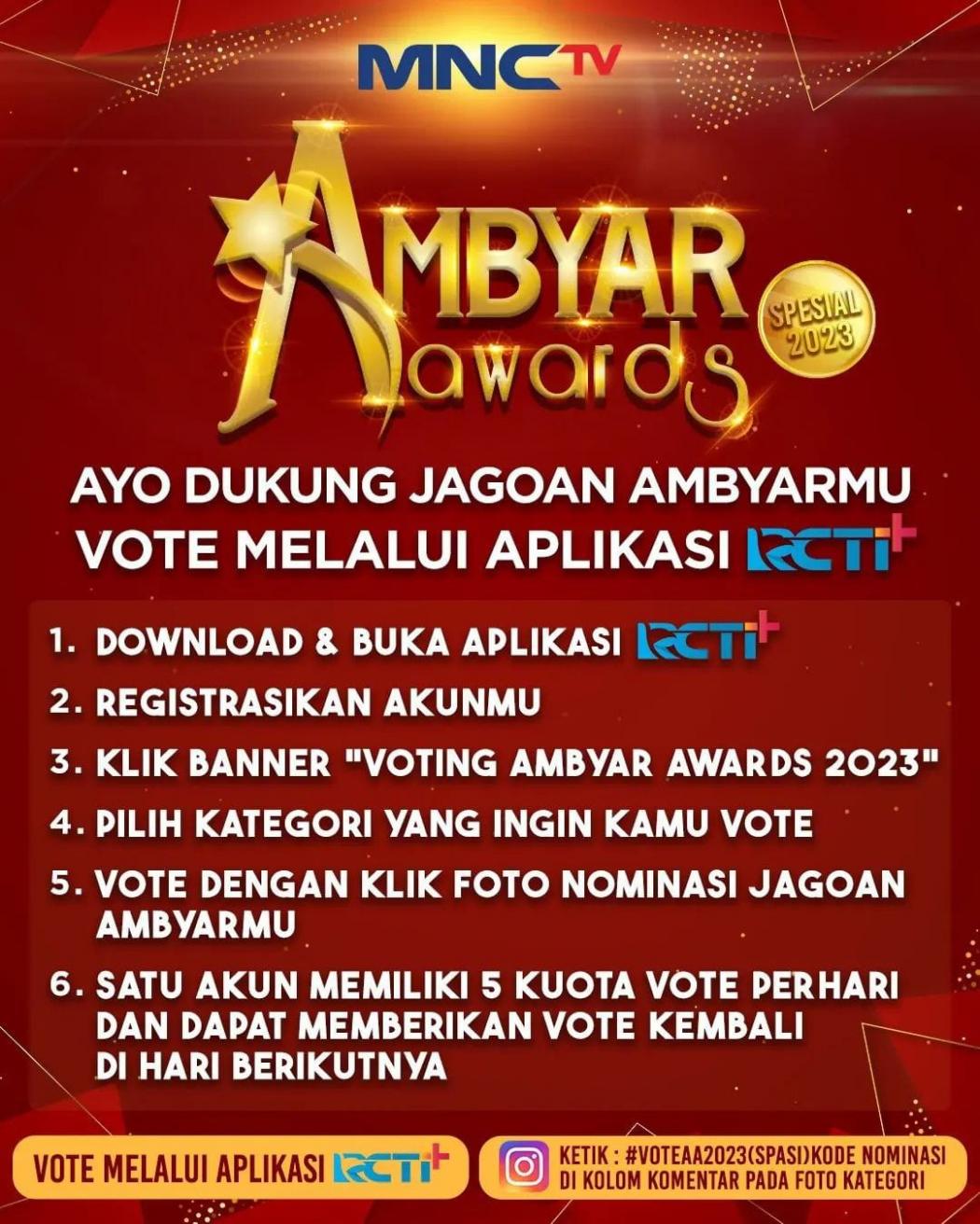 Mulai Hari Ini, Yuk Dukung Jagoan Anda di Ajang Ambyar Awards 2023!