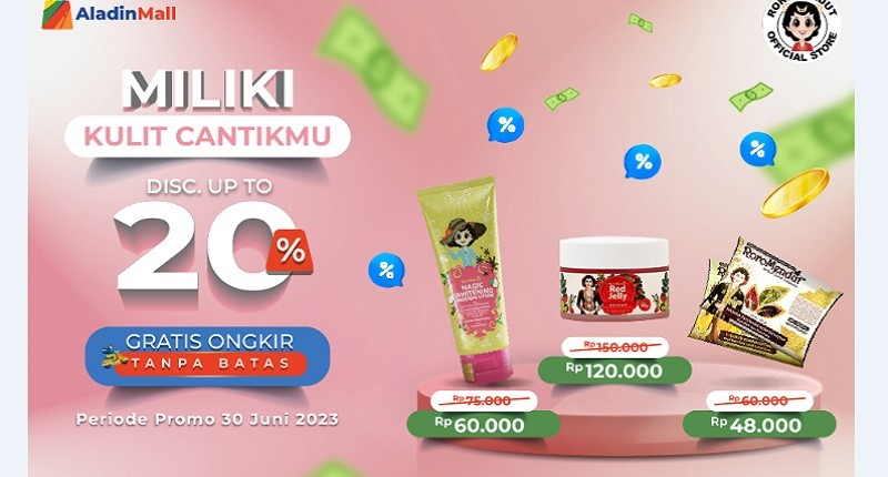 Mau Glowing? Beli Produk Ini di AladinMall Mumpung Diskon s.d 20% + Gratis Ongkir!