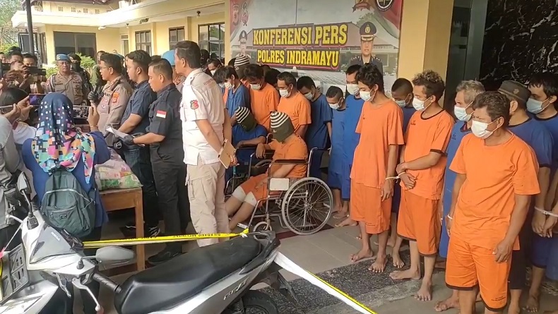 53 Pencuri dan Begal Sadis Ditangkap di Indramayu, 3 Ditembak