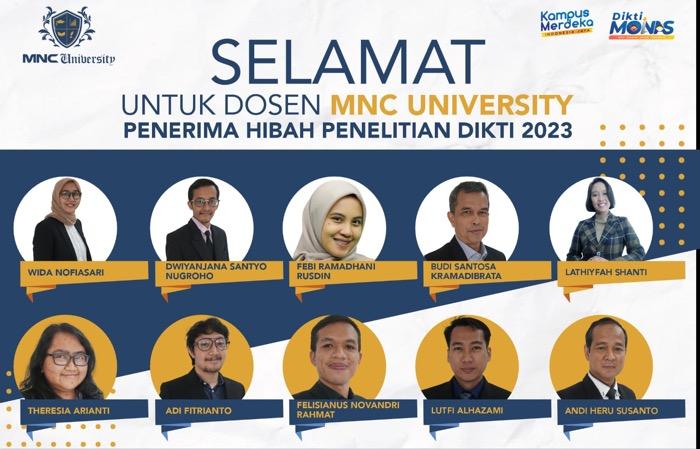 Bangga! 10 Dosen MNC University Lolos Program Hibah Penelitian Dosen Pemula Kemendikbudristek 2023