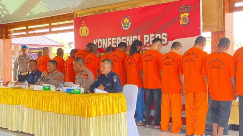  3 Pekan Gelar Operasi, Polres Pidie Gulung 14 Pengedar Sabu dan Ganja