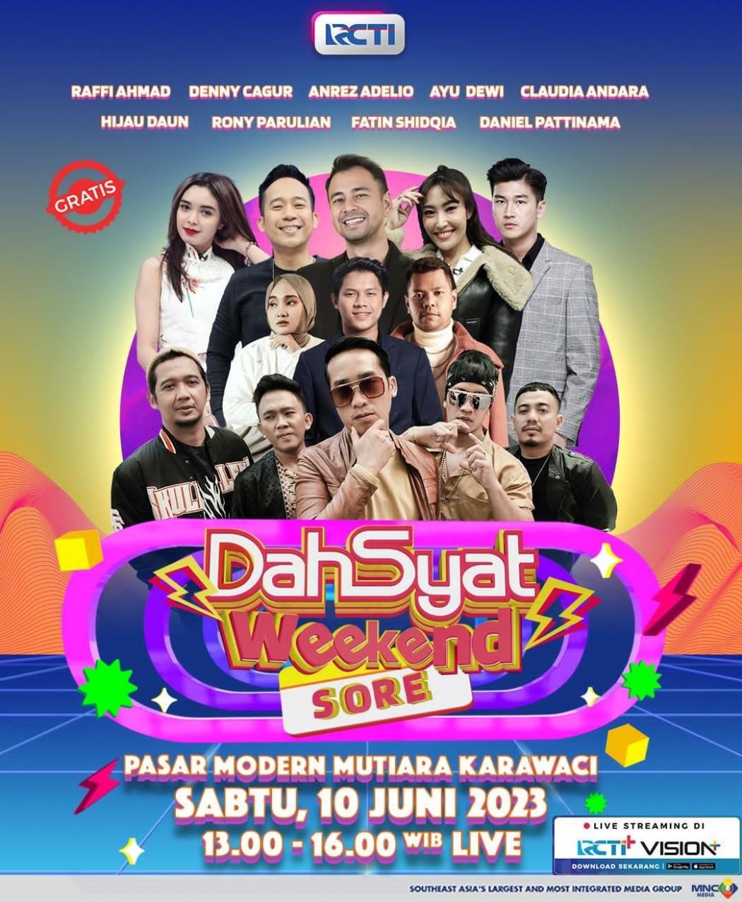Jangan Ketinggalan Dahsyat Weekend Sore Hari Ini, Saksikan di RCTI!