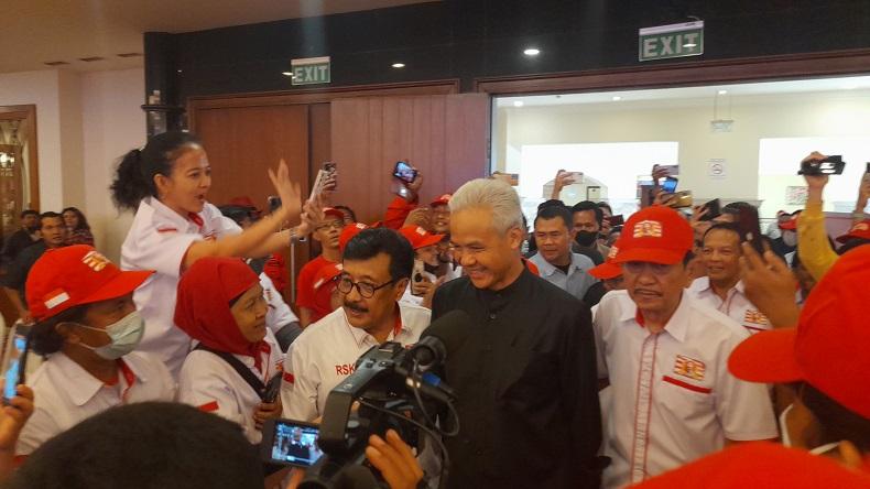 Ganjar Hadiri Deklarasi Dukungan dari Relawan Gapura Nusantara, Disambut Teriakan Presiden