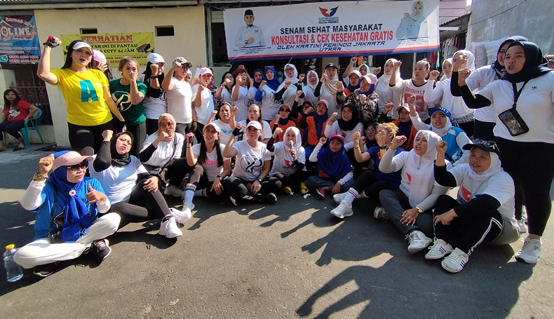Kartini Perindo Gelar Senam dan Layanan Kesehatan Gratis, Warga Koja: Sangat Bermanfaat