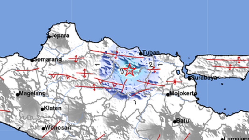 Gempa M 4 di Bojonegoro, BPBD: Aman Tidak Ada Kerusakan