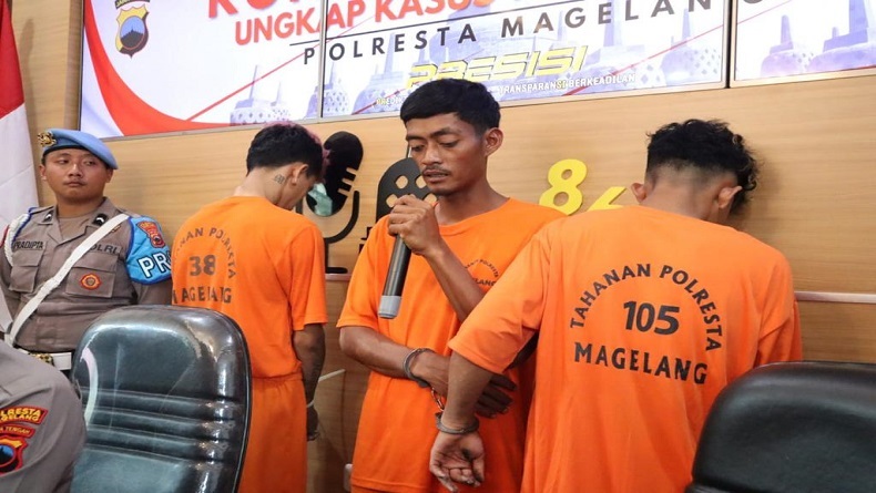 Hajar Temannya Sampai Tewas, 3 Pria di Magelang Ditangkap Polisi