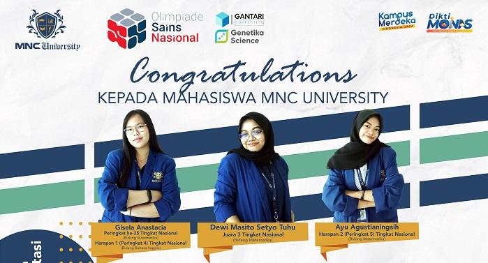 Keren! 3 Mahasiswa MNC University Juara Ajang OSSN 2023