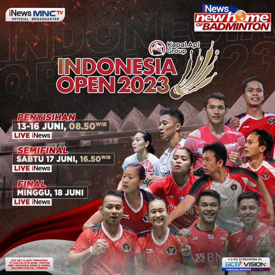 Wakil-wakil Terbaik Indonesia Siap Berjuang di Indonesia Open 2023 Hari ini LIVE di iNews, New Home of Badminton