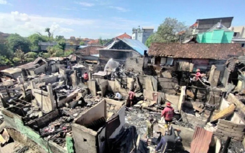 Dampak Kebakaran Hebat, 60 KK di Denpasar Bali Kini Tak Punya Rumah 