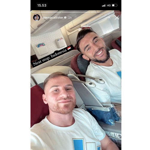 Pemain Argentina Unggah Momen Naik Pesawat ke Indonesia, Tiba di Jakarta Malam Ini