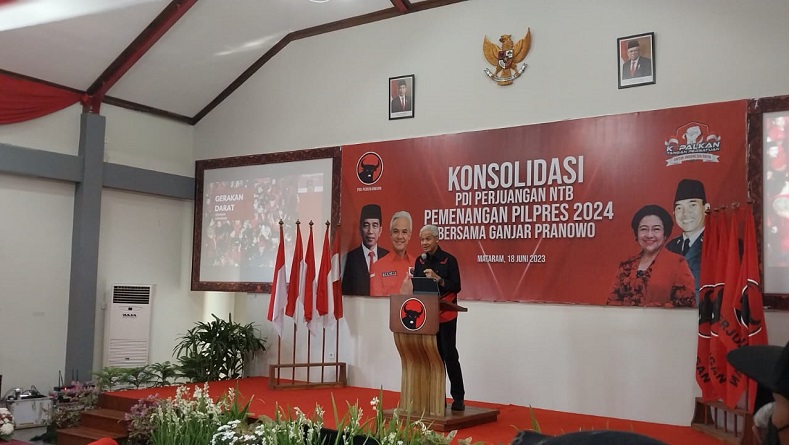 Ganjar Pranowo Ajak Kader PDIP Siarkan Ketulusan Presiden Jokowi kepada Masyarakat NTB