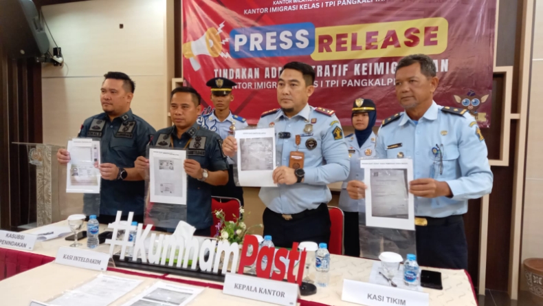 Tidak Miliki Dokumen Perjalanan dan Izin Tinggal, WNA Asal Malaysia Dideportasi dari Babel