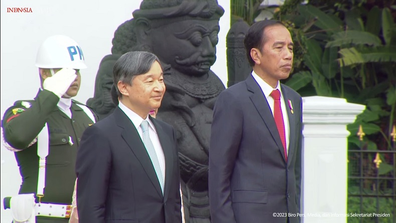 Presiden Jokowi Terima Kunjungan Kaisar Jepang Naruhito dan Permaisuri Masako di Istana Bogor
