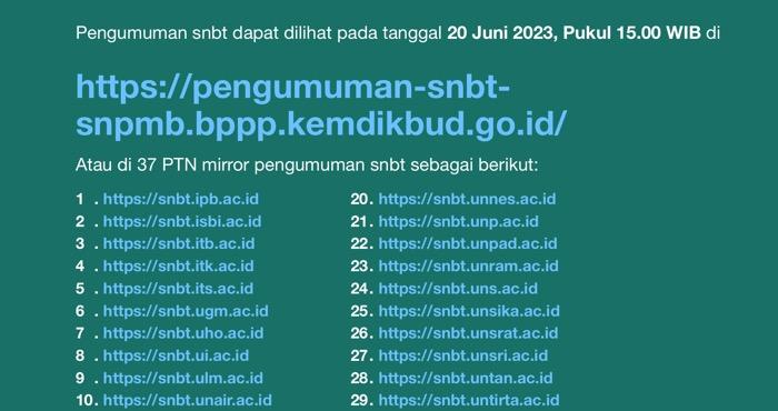 38 Website Pengumuman UTBK 2023 dan Cara Cek Hasilnya
