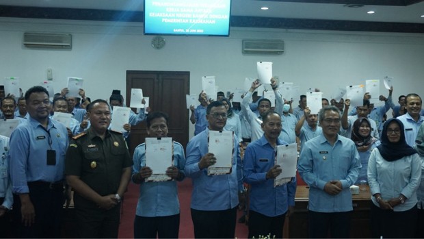 Jadi Bentuk Pengawasan, Lurah se-Bantul Teken Kerja Sama dengan Kejari