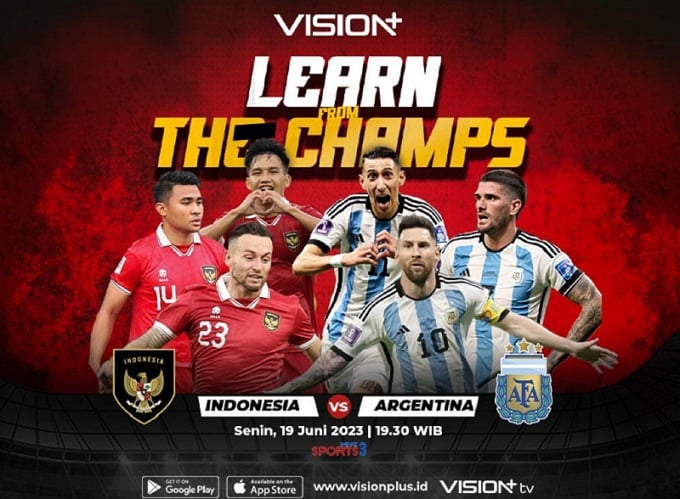 Nonton Ulang Indonesia Vs Argentina FIFA Matchday di Vision+