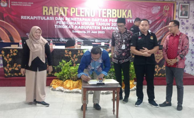 KPU Sampang Tetapkan DPT Pemilu 2024 Sebanyak 761.421 Pemilih, Ini Rinciannya